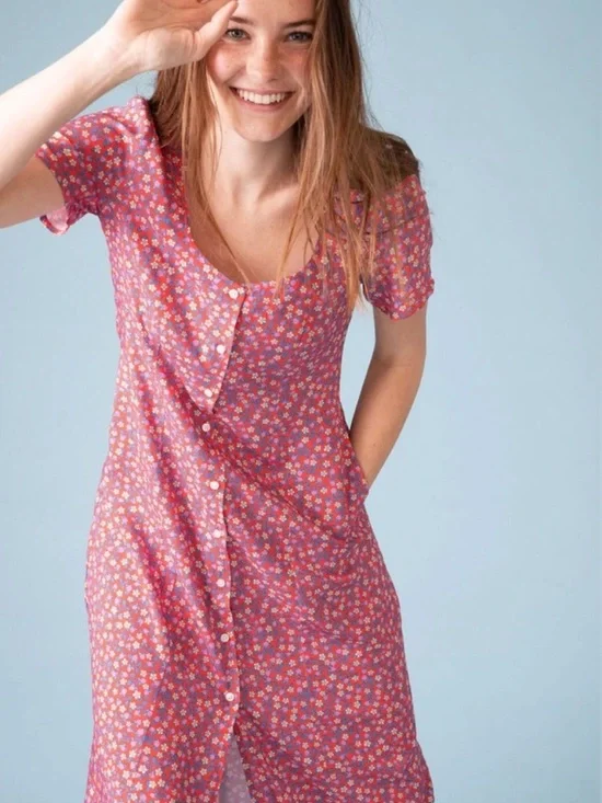 Sonnet James NWT Floral Play Dress - Coastal Grandmother Chic - M - Picture 3 of 7